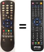 Replacement remote control Dual TVL202L