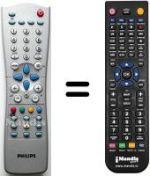 Mando a distancia equivalente Philips 14PT3685-01