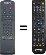 Mando a distancia equivalente Philips 52ZZ3533-38M