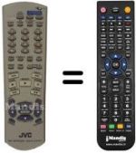 Mando a distancia equivalente JVC XV-FA92