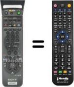 Mando a distancia equivalente Sony SLV-SE45CP
