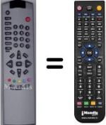 Replacement remote control Roadstar LCD 1520KLTN