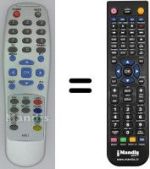 Mando a distancia equivalente Beko 4401