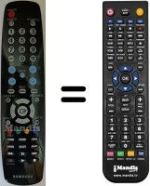 Mando a distancia equivalente Samsung LE32A558P3F/XXU