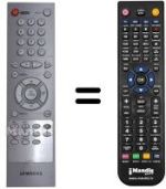 Mando a distancia equivalente Samsung TF55B4N