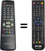 Mando a distancia equivalente Samsung CW30A90SD