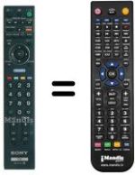 Mando a distancia equivalente Sony KDL-26V4710