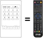 Mando a distancia equivalente Panasonic TNQ1459