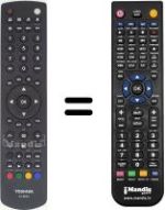 Mando a distancia equivalente Toshiba CT-8023
