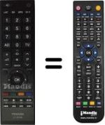 Mando a distancia equivalente Toshiba 40RL838G