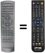 Replacement remote control Roadstar TVD1451LT