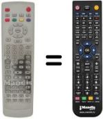 Replacement remote control Irradio TVD2160