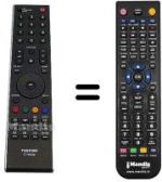 Mando a distancia equivalente Toshiba 32C3005PG