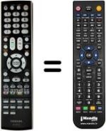 Mando a distancia equivalente Toshiba 22DV665DG