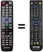 Mando a distancia equivalente Samsung UE46D6510