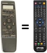 Mando a distancia equivalente Panasonic VEQ1562