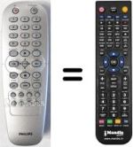 Mando a distancia equivalente Philips VR750
