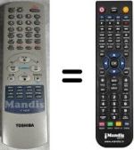 Replacement remote control Toshiba V622EW