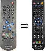 Mando a distancia equivalente Grundig STR7122TWIN