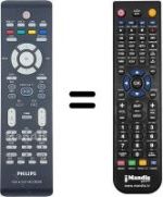 Mando a distancia equivalente Philips DVD-R3595H