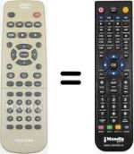 Mando a distancia equivalente Toshiba SD-330E