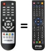 Replacement remote control Irradio DTR-1001