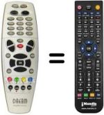 Mando a distancia equivalente DREAM DREAMBOX DM7020