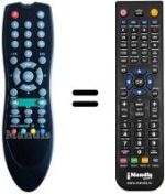 Mando a distancia equivalente Telestar TR10
