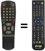 Mando a distancia equivalente Samsung DSR9500
