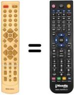 Replacement remote control Roadstar DVD2501X / N