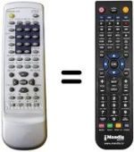 Replacement remote control Roadstar DVD2506X