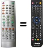 Mando a distancia equivalente Irradio DVD15HT