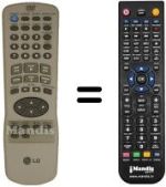 Mando a distancia equivalente Irradio DVD630