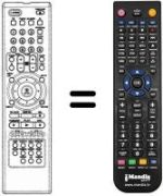 Mando a distancia equivalente LG DVD4800
