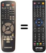 Mando a distancia equivalente Samsung DVD907