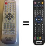 Mando a distancia equivalente Denver DVD188 Divx