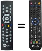 Mando a distancia equivalente Telesystem TS6208