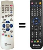 Mando a distancia equivalente Telesystem TS4.3C