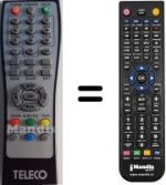 Replacement remote control TELECO RDT1000CPVR