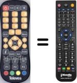 Replacement remote control Televes REF.5111