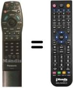 Mando a distancia equivalente Panasonic VEQ2017