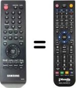 Mando a distancia equivalente Samsung DVD-P375
