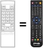 Mando a distancia equivalente HVS54344
