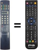 Replacement remote control Hitachi WHV7005