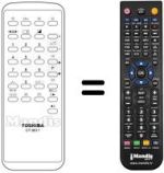 Mando a distancia equivalente Toshiba SEC1536