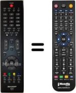 Replacement remote control Sharp SEC14419