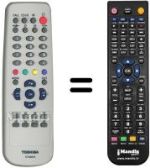 Mando a distancia equivalente Toshiba SEC15909