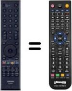 Mando a distancia equivalente Toshiba WHV15780