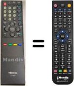 Mando a distancia equivalente Toshiba SEC14266