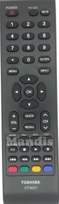 Original remote control TOSHIBA CT-8031 (75031607) Original remote control TOSHIBA CT-8031 (75031607)